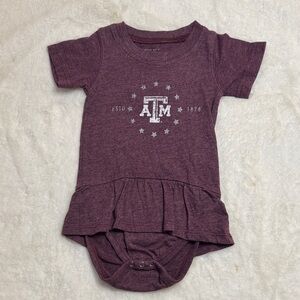 Cotton Willy Texas A&M Aggies Baby Girl Ruffle-skirt Bodysuit Romper